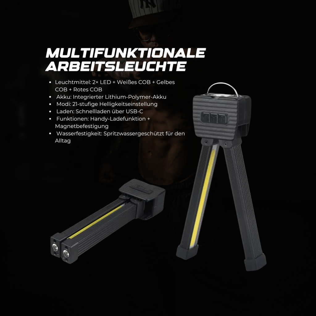 Gym Pose Licht – Magnetisch & USB-wiederaufladbar